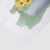 Zonnebloemen Geel wasbakje Bouquet Tissuepapier (Detail)