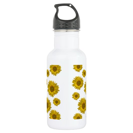 Zonnebloemen, geel waterfles  (Achterkant)