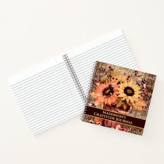 Zonnebloemen - Geheugendankbaarheid Notitieboek (Binnen)