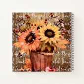 Zonnebloemen - Geheugendankbaarheid Notitieboek (Achterkant)