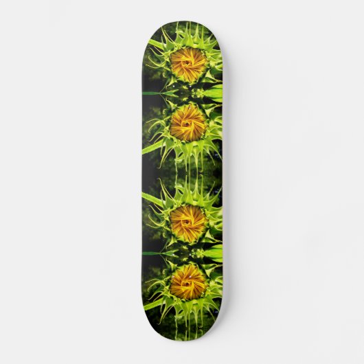 Zonnebloemen, gele bloemen skateboard (Voorkant)