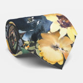 Zonnebloemen Gele marineblauw Bloem Stropdas (Opgerold)