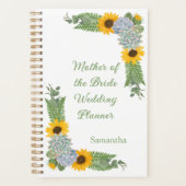 Zonnebloemen Gele moeder van de bruidbruidbruinpla Planner (Voorkant)