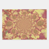 Zonnebloemen Gele ontkleurde Waterverf Floral Art Inpakpapier Vel (Voorkant 2)