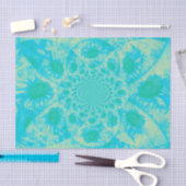 Zonnebloemen Gele Turquoise Abstracte Kunstontbind Tissuepapier (Craft)