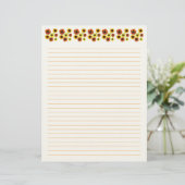 Zonnebloemen Gelinieerd Briefpapier Briefhoofd (Staand voorkant)