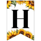 Zonnebloemen Gelukkige Verjaardag Bunting Flag Ban Vlaggetjes (Tweede vlag)