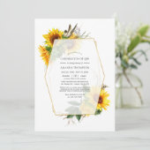 Zonnebloemen Geometrische viering van Life Foto Kaart (Staand voorkant)