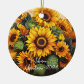 Zonnebloemen gepersonaliseerd Ornament (Voorkant)