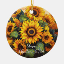 Zonnebloemen gepersonaliseerd Ornament
