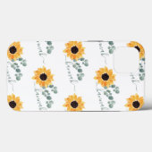Zonnebloemen, gepersonaliseerde benaming Case-Mate iPhone case (Achterkant (horizontaal))