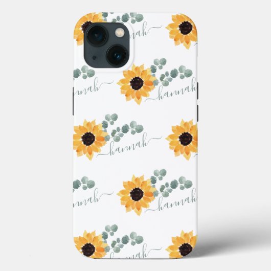 Zonnebloemen, gepersonaliseerde benaming Case-Mate iPhone case (Achterkant)