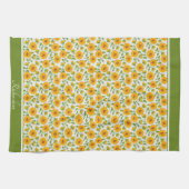 Zonnebloemen gepersonaliseerde keukenhanddoeken (Horizontaal)