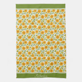 Zonnebloemen gepersonaliseerde keukenhanddoeken (Verticaal)