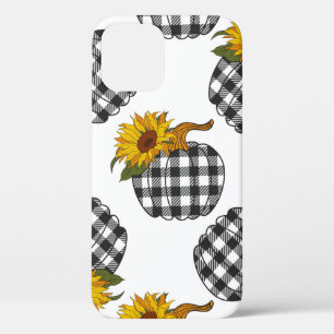 Zonnebloemen geruite pompoen naadloos patroon. Boe Case-Mate iPhone Case