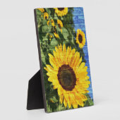 Zonnebloemen Geschilderd Hek Fotoplaat (Zijkant)