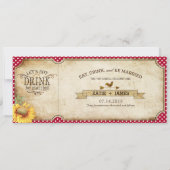 Zonnebloemen Gingham Check Country Picnic Wedding Kaart (Achterkant)