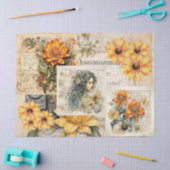 Zonnebloemen & Girly Dreams Collage Tissue Paper Tissuepapier (Craft)