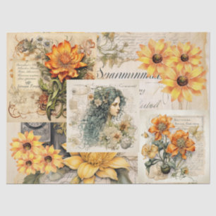 Zonnebloemen & Girly Dreams Collage Tissue Paper Tissuepapier