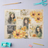 Zonnebloemen & Girly Dreams Collage Tissue Paper Tissuepapier (Craft)