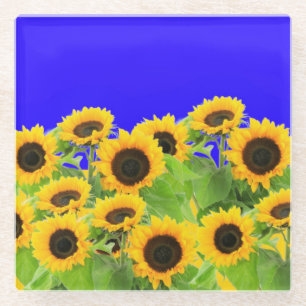 Zonnebloemen Glas Onderzetter