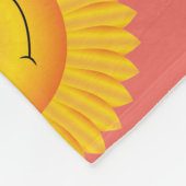 Zonnebloemen glimlachen fleece deken (Hoek)