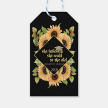 Zonnebloemen Glitter Afstudeerhoed
