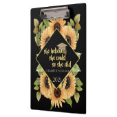 Zonnebloemen Glitter Afstudeerhoed Klembord (Links)