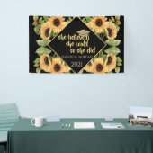 Zonnebloemen Glitter Afstudeerhoed Spandoek (Beurs)
