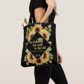 Zonnebloemen Glitter Afstudeerhoed Tote Bag (Dichtbij)