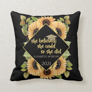 Zonnebloemen Glitter Afstuderen Pet Beverage Coast Kussen