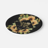 Zonnebloemen Glitter Afstuderen Pet Beverage Coast Papieren Bordje (Gekanteld)