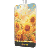 Zonnebloemen gloeien onder een gouden schemering luchtverfrisser (Links)