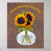 Zonnebloemen: Goede zondagse Poster (Voorkant)