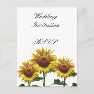 Zonnebloemen Goedkope Trouwpakketten Sets Kits Uitnodiging Briefkaart