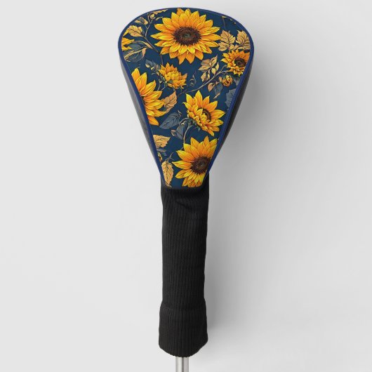 Zonnebloemen Golf Head Hoesje – T-shirt in Bloom Golfheadcover (Voorkant)