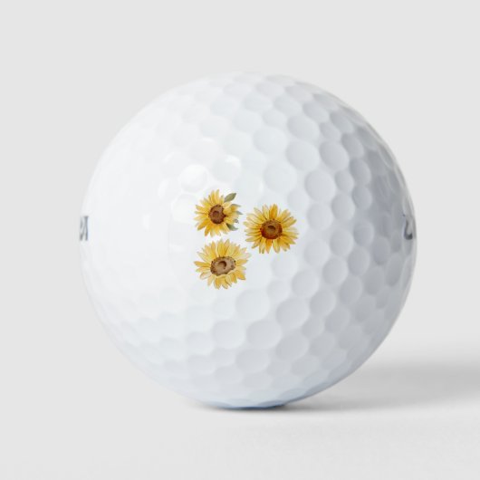 Zonnebloemen Golfballen (Voorkant)