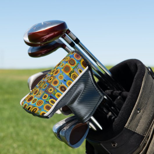 Zonnebloemen Golfheadcover (Insitu)