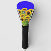 Zonnebloemen Golfhoofd Hoesje Oekraïense vlagkleur Golfheadcover (Voorkant)