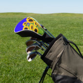 Zonnebloemen Golfhoofd Hoesje Oekraïense vlagkleur Golfheadcover (Insitu)