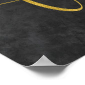 Zonnebloemen goudscriptkaarten en trouwbord poster (Hoek)