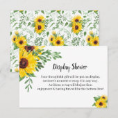 Zonnebloemen Greenery Display Vrijgezellenfeest Informatiekaartje (Voorkant / Achterkant)