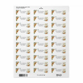 Zonnebloemen Greenery White Pumpkin Etiket (Full Sheet)