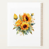 Zonnebloemen groen naam 2024 planner (Achterkant)