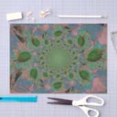 Zonnebloemen Groene Roze Blauwe Abstracte Kunstont Tissuepapier (Craft)