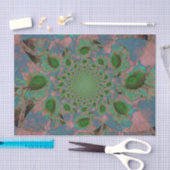 Zonnebloemen Groene Roze Blauwe Abstracte Kunstont Tissuepapier (Craft)