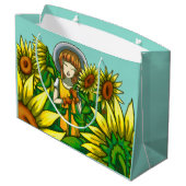 Zonnebloemen Groot Cadeauzakje (Achterkant Gekanteld)