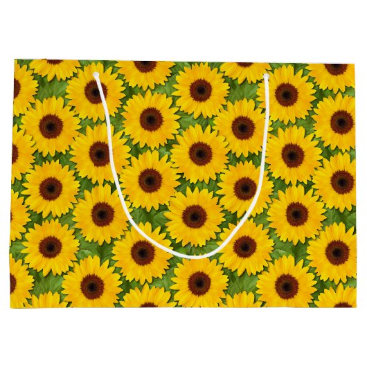 Zonnebloemen Grote Gift Bag Groot Cadeauzakje (Achterkant)