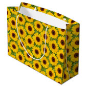 Zonnebloemen Grote Gift Bag Groot Cadeauzakje (Achterkant Gekanteld)
