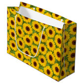 Zonnebloemen Grote Gift Bag Groot Cadeauzakje (Voorkant Gekanteld)